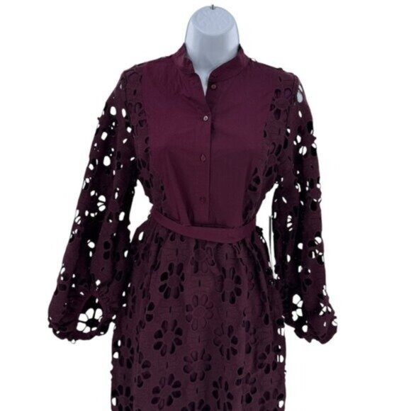 Tuckernuck NEW Merlot Lace Calliope Long Sleeve Chic Maxi Dress Size XL - Picture 6 of 12